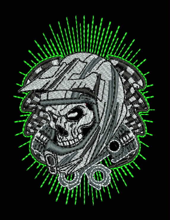 After: professionally digitized embroidery result