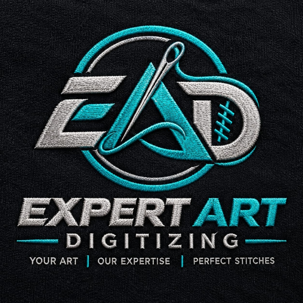 After: professionally digitized embroidery result