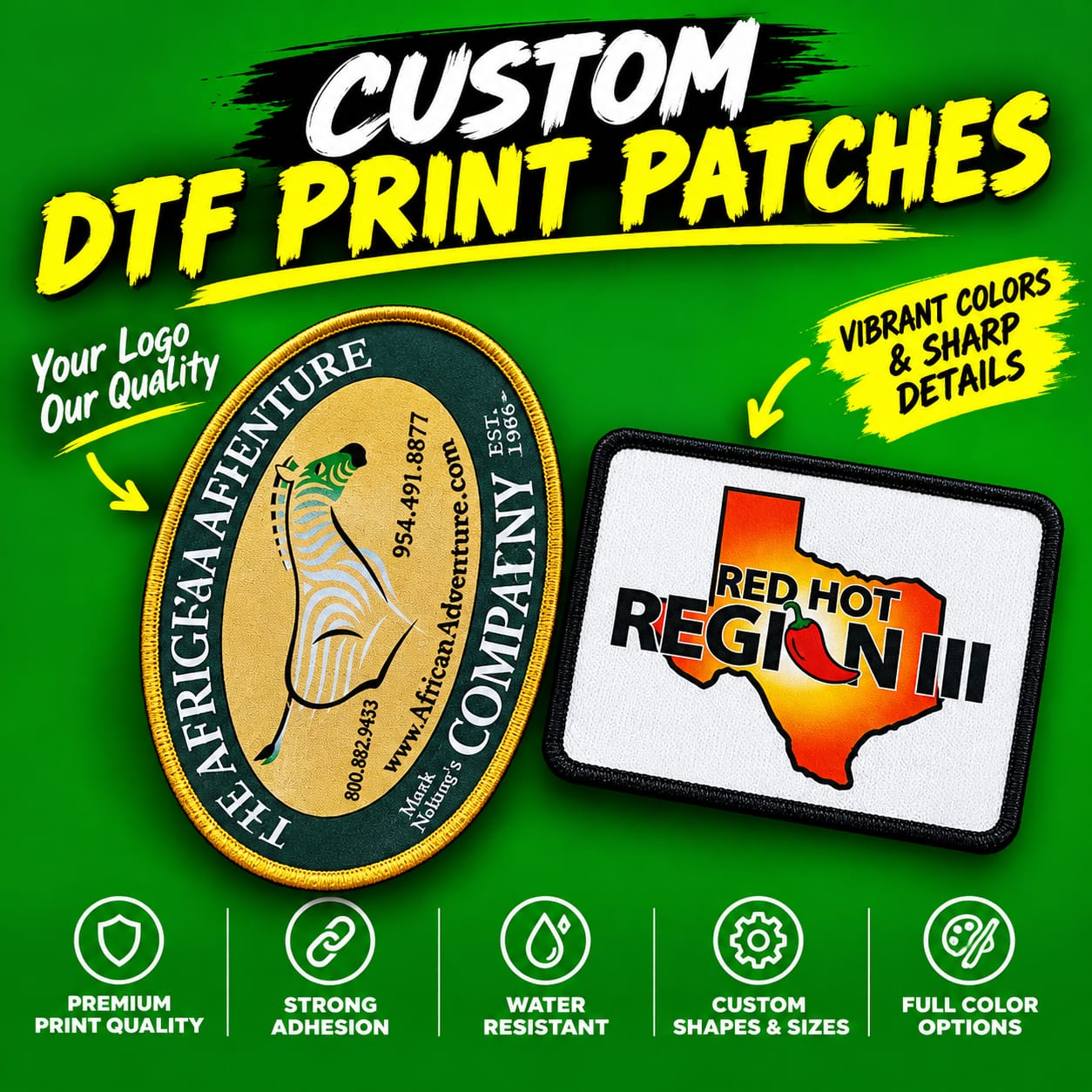Custom DTF print patches