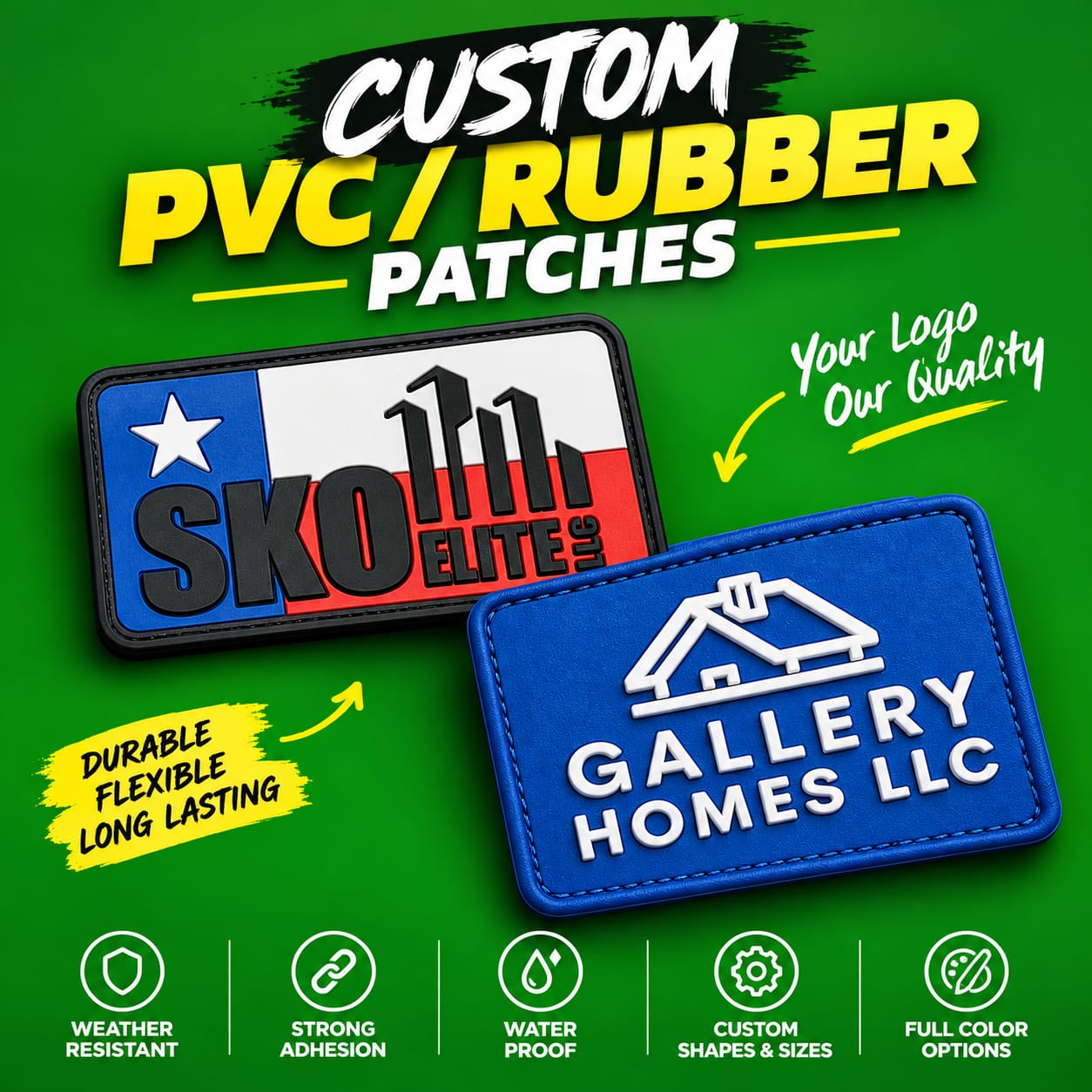 Custom PVC rubber patches