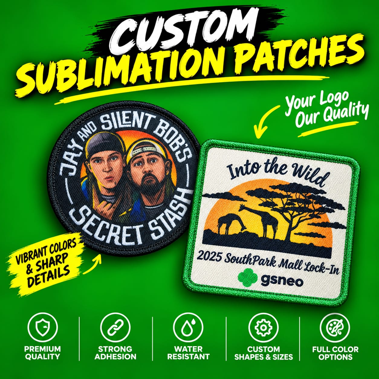 Custom sublimation patches