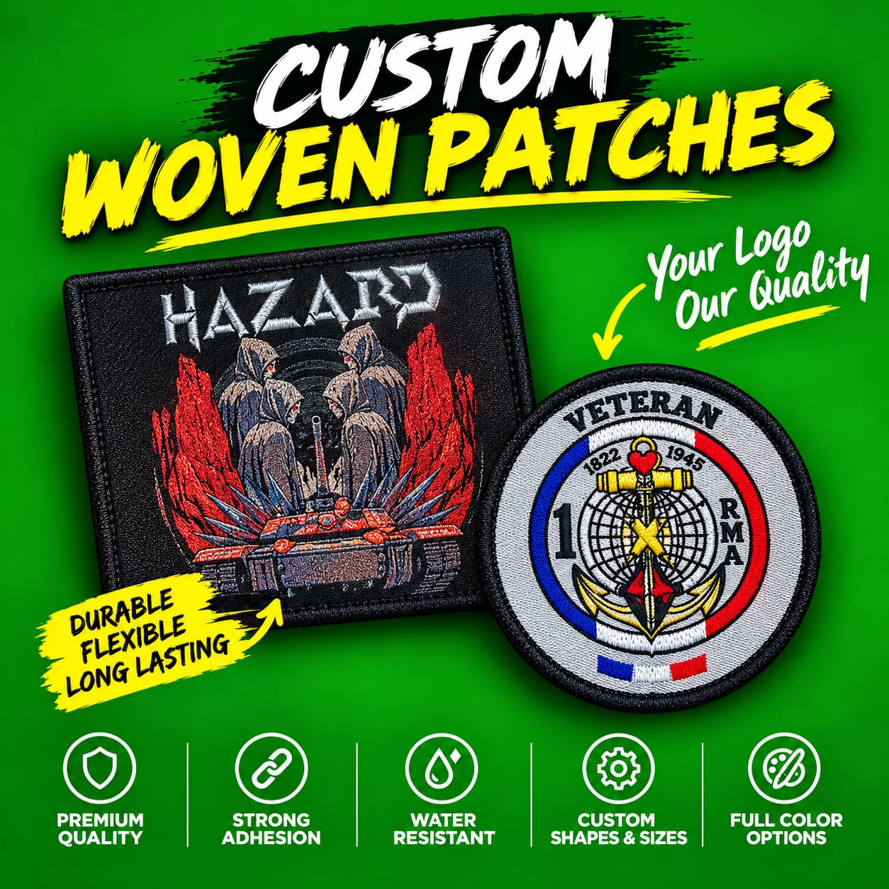 Custom woven patches